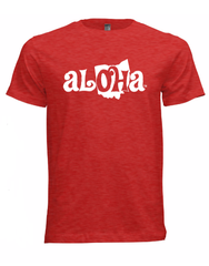 Aloha OH Unisex Fitted T-Shirt Heather Red w/White Logo