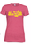 Aloha OH Ladies Fitted Tee Heather Raspberry w/Yellow Logo