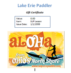 Gift Certificate SUP Lesson